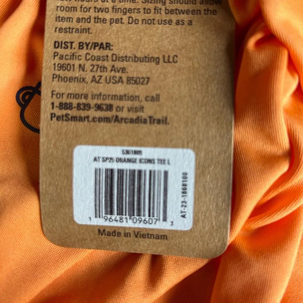 Arcadia Trail Icons High Visibility Orange Dog Shirt L